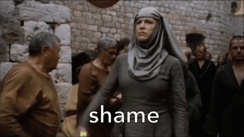 Shame Buckfast Shame GIF. This 498 x 280 animated GIF is part of our shame game of thrones collection. Related themes include shame. Created by jwtstudent…