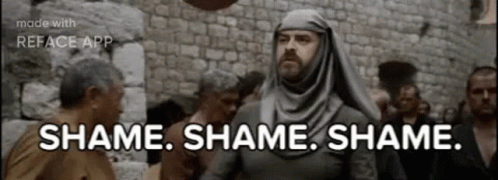 Shame GIF. This 498 x 180 animated GIF is part of our shame game of thrones collection. Related themes include shame. Created by NuTrOcItY. View the…
