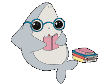 Shark Book Sticker