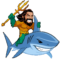 Shark Riding Sticker