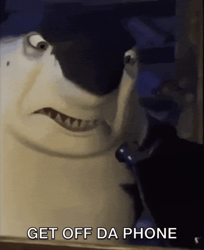 Shark Tale Get Off The Phone GIF