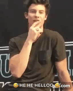 Shawn Mendes Bite Nails GIF