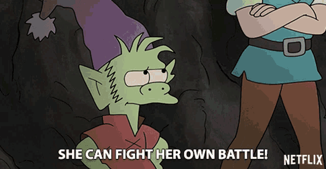 She Can Fight Her Own Battle Grown Up GIF