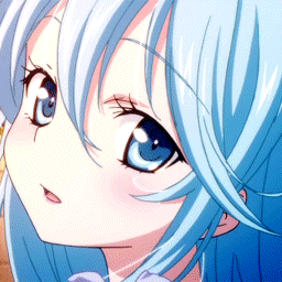 She Looks Back Confused But Smiles Softly And Blushes Abit GIF
