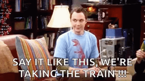Sheldon Cooper Big Bang Theory GIF. This 498 x 280 animated GIF is part of our i like trains collection. Related themes include excited, smile. Created by…