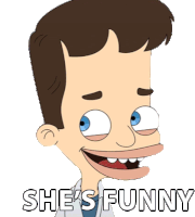 Shes Funny Nick Birch Sticker