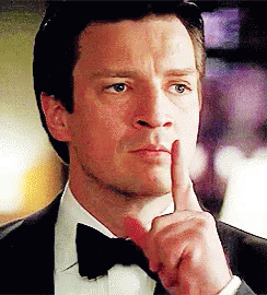 Shhhh Nathan Fillion GIF