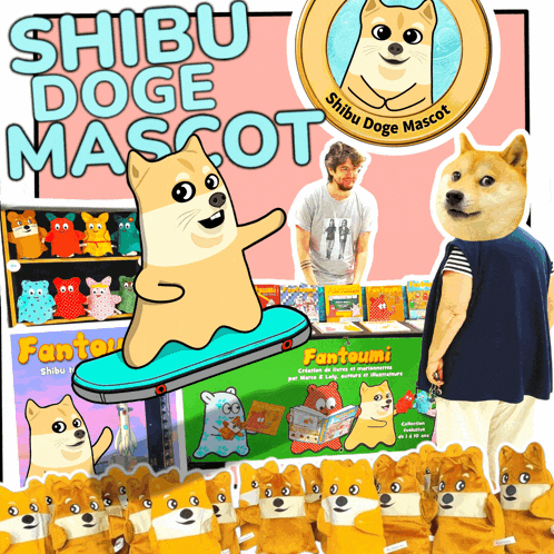 Shibu Fantoumi Doge Mascot Kabosu Dogecoin GIF