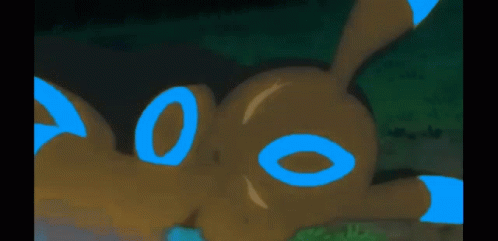 Shiny Umbreon Umbreon Pokemon Eeveeloution Tamao Shiny Sleep Yawn Dark Night GIF