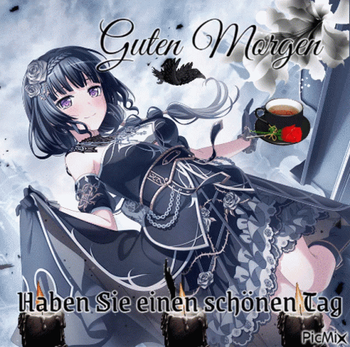 Shirokane Rinko Good Morning GIF. This 498 x 494 animated GIF is part of our guten morgen am mittwoch collection. Related themes include good morning…