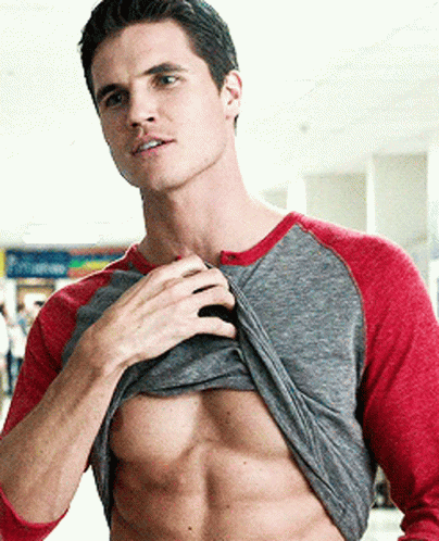 Shirt Lift Robbie Amell GIF