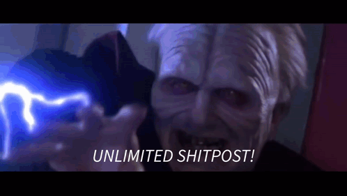 Shitpost Majeggstic GIF. This 498 x 281 animated GIF is part of our palpatine unlimited power collection. Related themes include shitpost. Created by…
