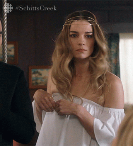 Shocked Annie Murphy GIF