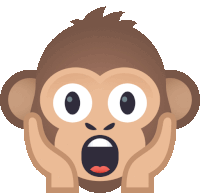 Shocked Monkey Monkey Sticker