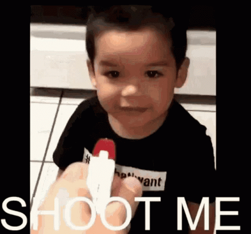 Shoot Me Kids GIF. This 498 x 463 animated GIF is part of our shoot me kid collection. Created by AdrianAyala. View the original animation, share it, or…