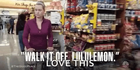 Shopping Cart Walk It Off Lululemon GIF. This 480 x 240 animated GIF is part of our lululemon collection. Related themes include annoyed. Created by…