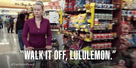 Shopping Cart Walk It Off Lululemon GIF. This 480 x 240 animated GIF is part of our lululemon collection. Related themes include annoyed. Created by…