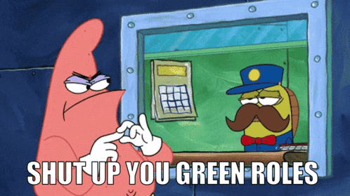Shut Up Patrick Shut Up You Green Roles GIF