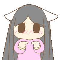 Shy Girl Shy Cat Sticker