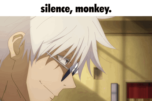 Silence Monkey Gojo Blegh GIF