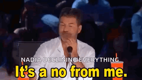 Simon Cowell Thats A No GIF. This 480 x 270 animated GIF is part of our thats a no for me dawg collection. Created by DwayneParkerJr. View the original…