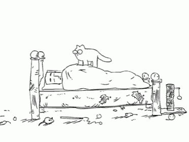 Simons Cat Wants You To Wake Up GIF
