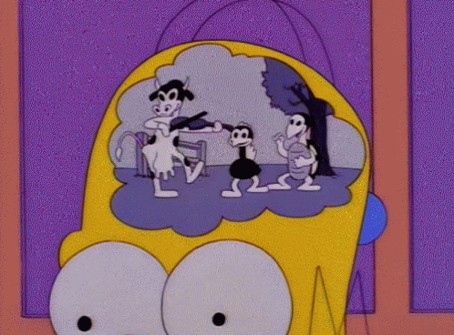 Simpsons GIF. This 498 x 368 animated GIF is part of our homer affe im kopf collection. View the original animation, share it, or browse related GIFs.