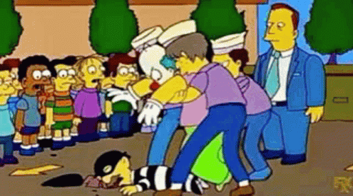 Simpsons Los GIF. This 498 x 277 animated GIF is part of our stop hes already dead collection. Related themes include clown. Created by CarlosAvendanoVides…