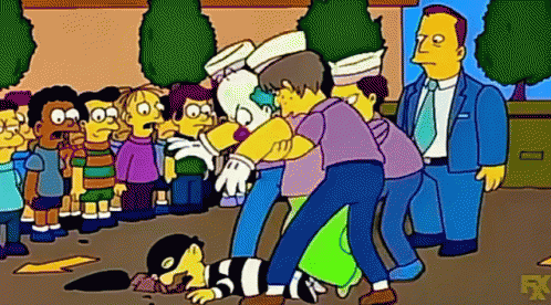 Simpsons Stop GIF. This 498 x 276 animated GIF is part of our stop hes already dead collection. Related themes include dead, stop. View the original…