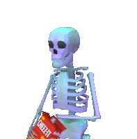 Skeleton Cheez It Sticker