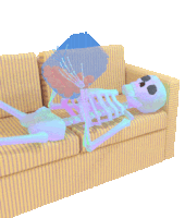 Skeleton Dead Sticker
