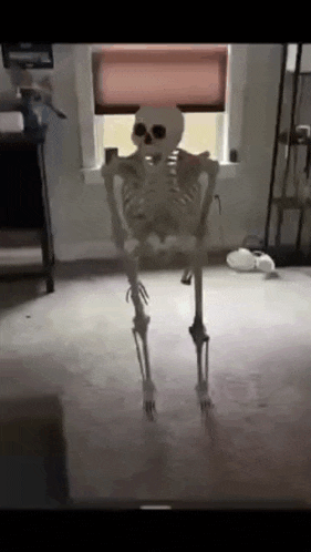Skeleton Fall Skeleton Shocked GIF