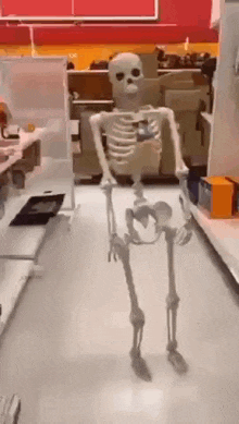 Skeleton Falling GIF
