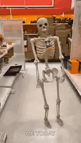 Skeleton Falling GIF