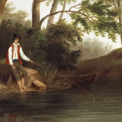 Skeleton Fishing GIF