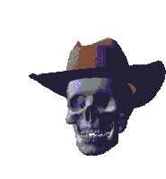 Skeleton Hat Tip Sticker