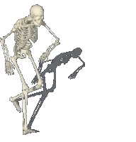Skeleton Running Sticker