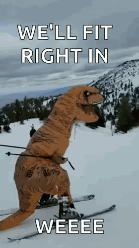 Skiing Trex GIF. This 280 x 498 animated GIF is part of our hitze lustige bilder collection. Related themes include snow. Created by HootyVictory. View the…