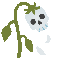 Skull Rose Sticker
