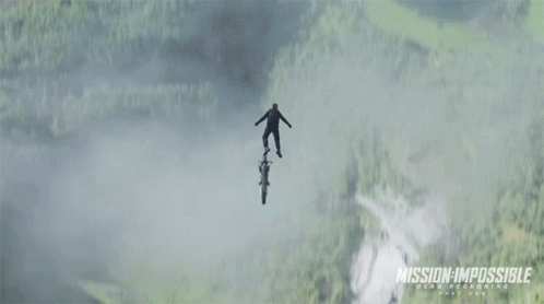 Skydiving Ethan Hunt GIF