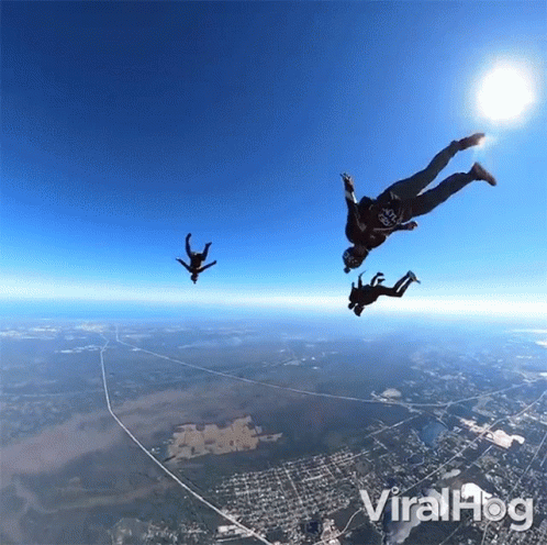 Skydiving Viralhog GIF