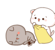 Sleep Peach Goma Sticker