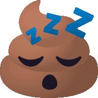 Sleeping Pile Of Poo Sticker