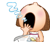 Sleepy Yawn Sticker