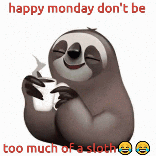 Sloth Monday GIF