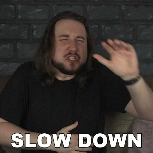 Slow Down Jim Caddick GIF