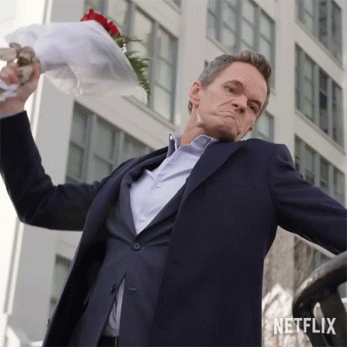 Smashing The Bouquet Of Roses Michael GIF