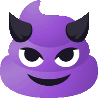 Smiling Face With Horns Poop Pile Of Poo Sticker
