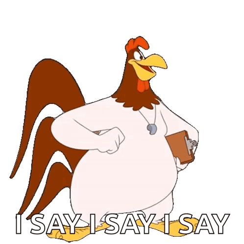 Smiling Foghorn Leghorn GIF