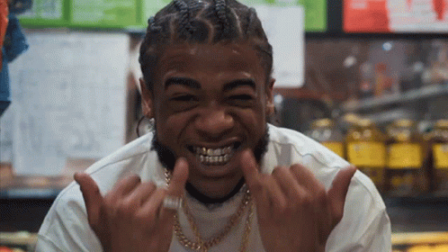 Smiling Leeky Bandz GIF. This 498 x 280 animated GIF is part of our happy merchant collection. Related themes include happy, laughing. Created by…